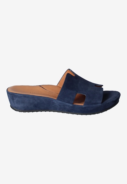 L'amour Des Pieds WEDGES AND HEELS Catiana Navy Kidsuede
