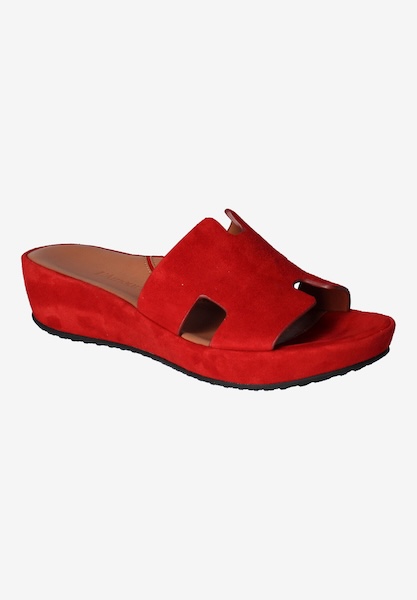 l'amour des pieds WEDGES AND HEELS Catiana Red Kidsuede