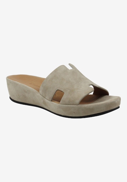 l'amour des pieds WEDGES AND HEELS Catiana Taupe Kidsuede