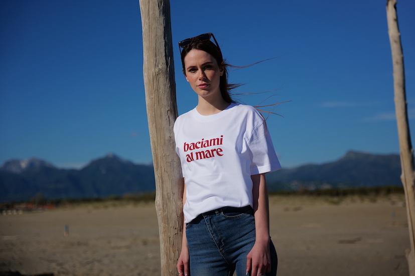 Lanapo Baciami Al Mare Tshirt Off White