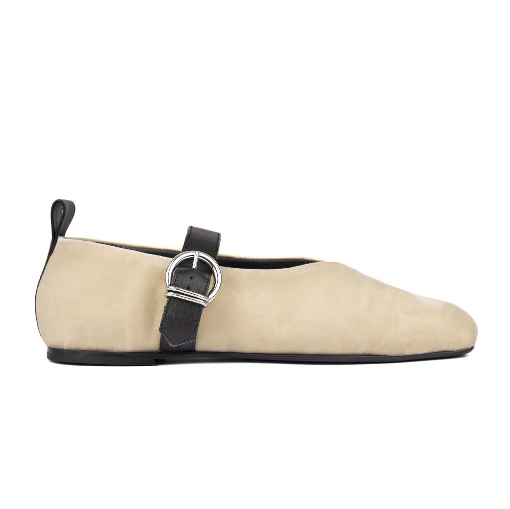 lanapo Ballerina con cinturino Velvet Avorio
