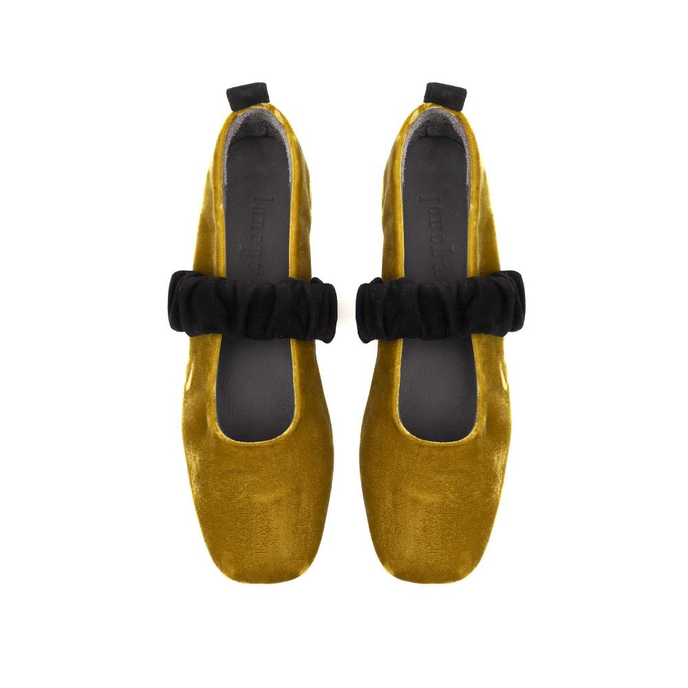 Lanapo Ballerina Velvet Senape