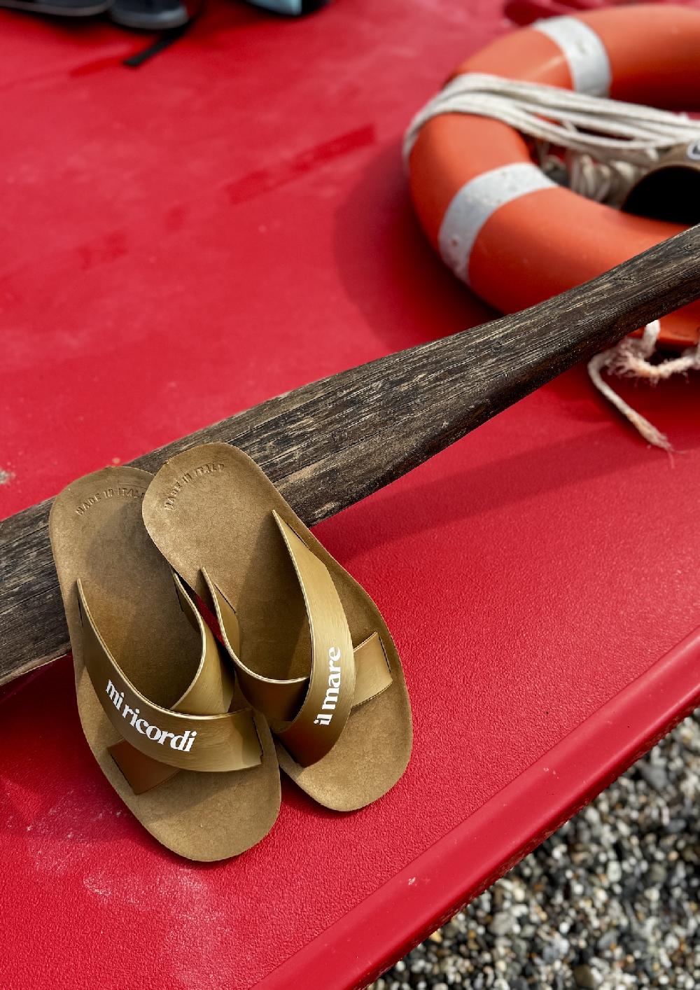 Lanapo Ciabatta Gomma Bronzo