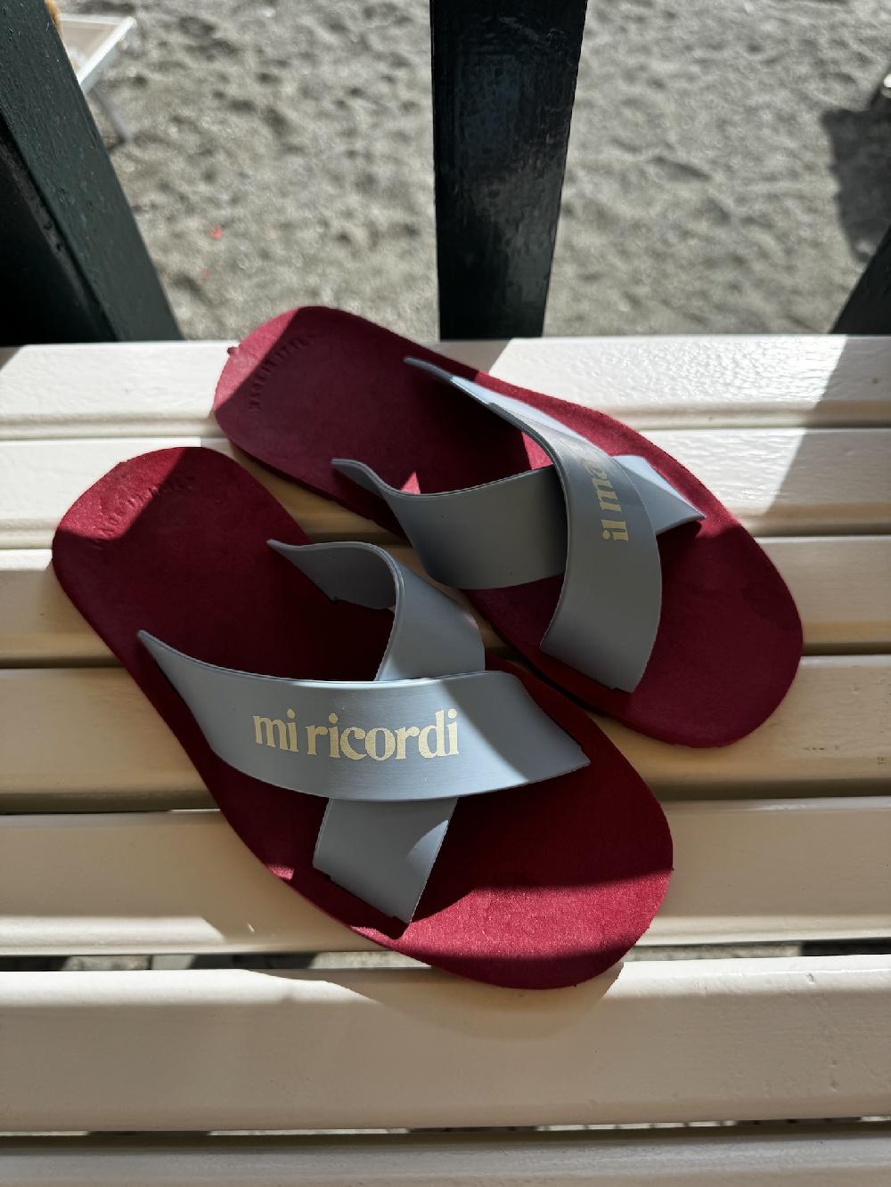 Lanapo Ciabatta Gomma Rossa Celeste