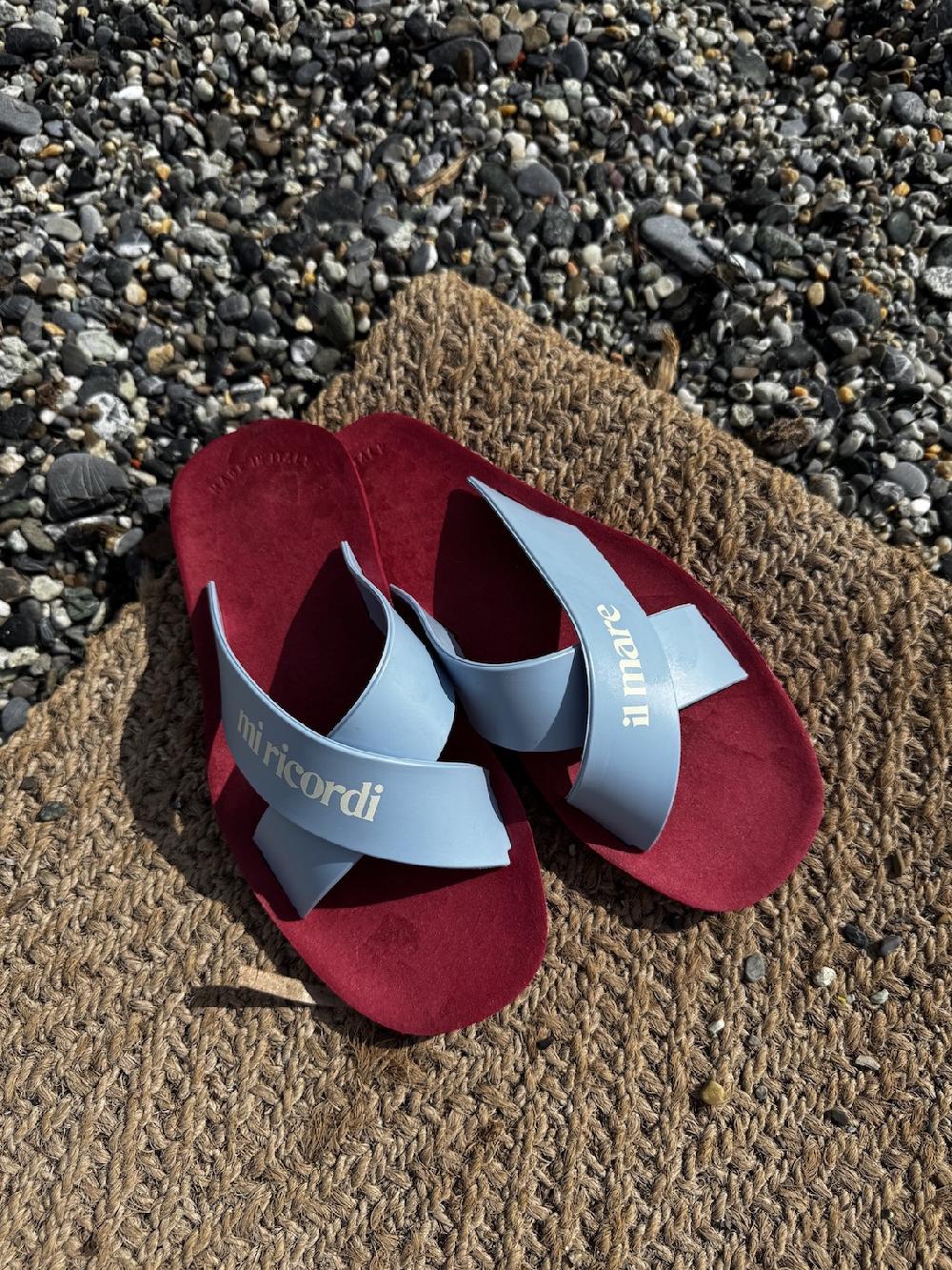 Lanapo Ciabatta Gomma Rossa Celeste