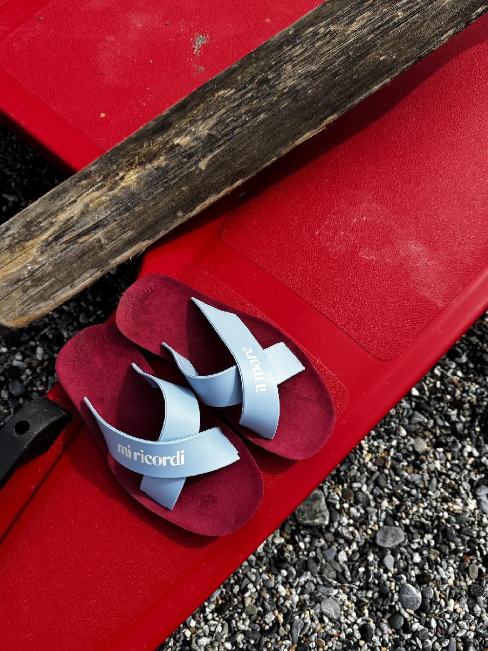 Lanapo Ciabatta Gomma Rossa Celeste