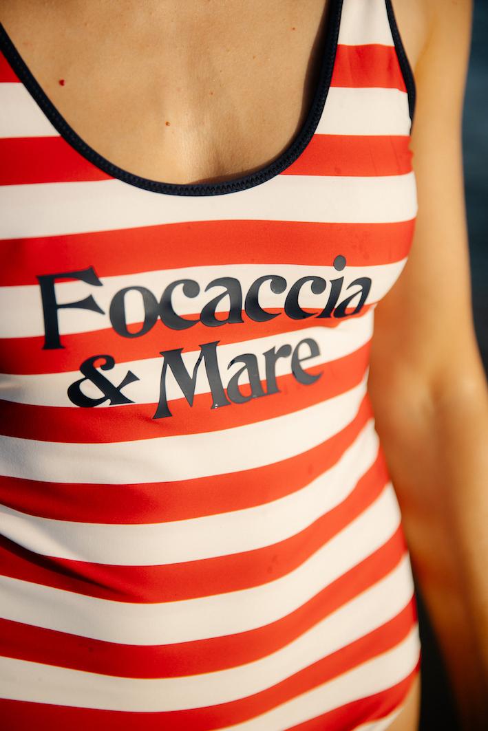 Lanapo Focaccia E Mare Costume Righe Rosse