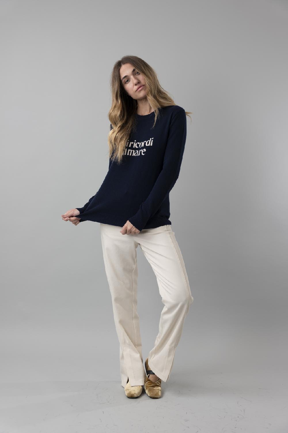 Lanapo Mi Ricordi Il Mare Pullover Blu