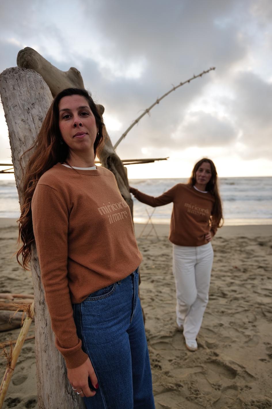 Lanapo Mi Ricordi Il Mare Pullover Camel