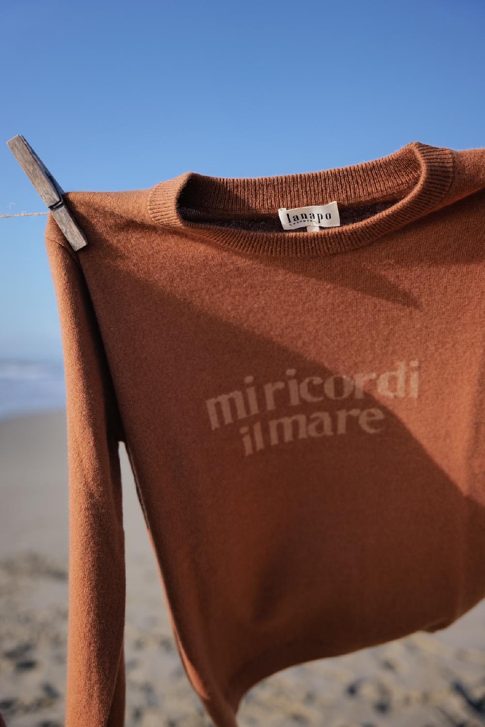 lanapo mi ricordi il mare Pullover camel