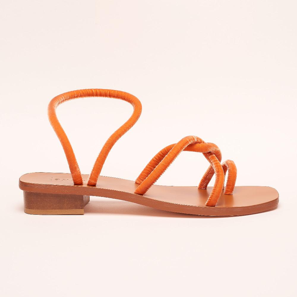 Lanapo Monterosso Tacco Velvet Arancio