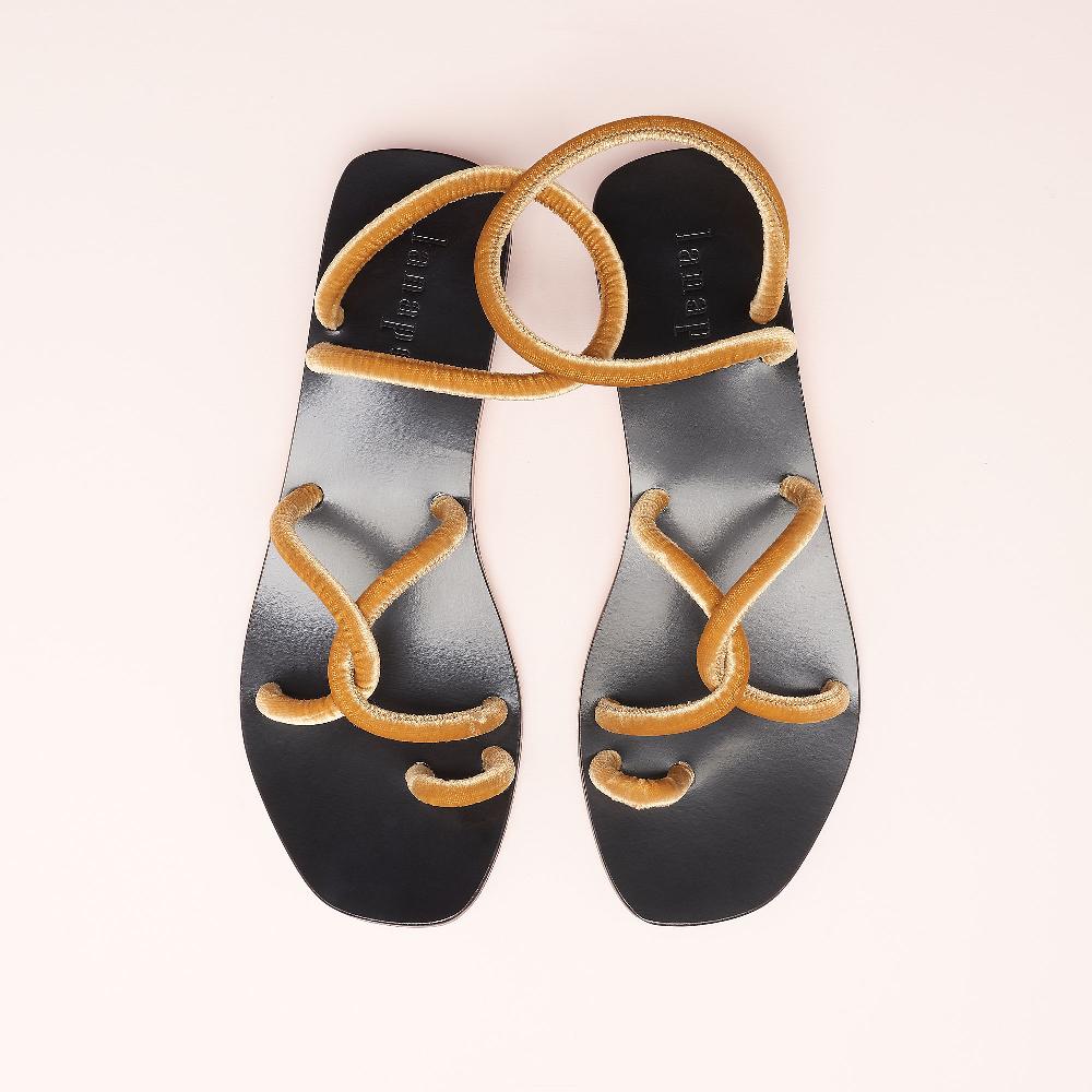 Lanapo Monterosso Tacco Velvet Gold