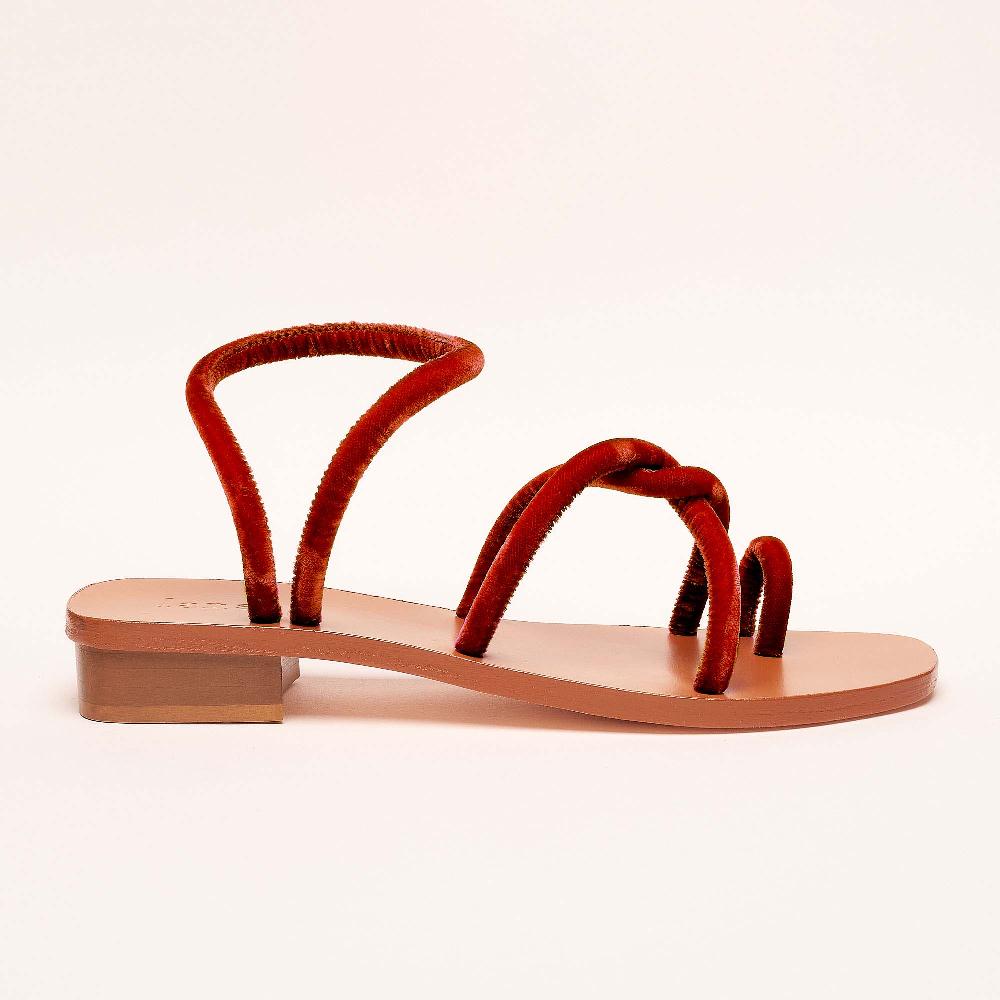 lanapo Monterosso Tacco Velvet Ruggine