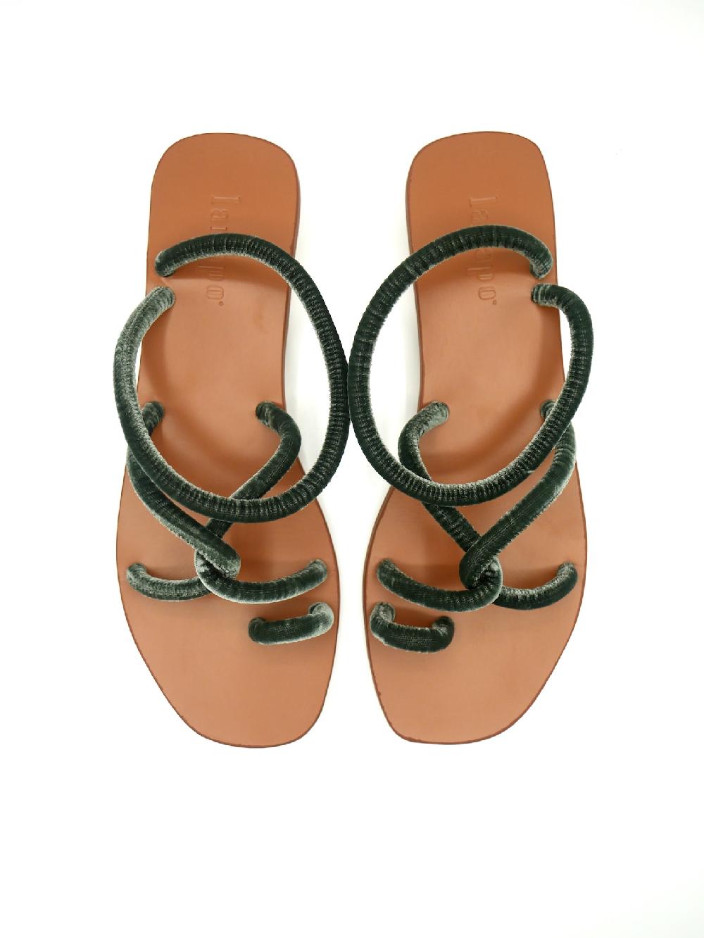 Lanapo Monterosso Tacco Velvet Salvia