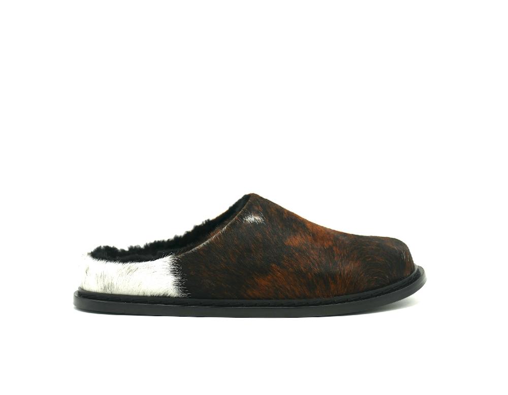 Lanapo Sabot Muccato Con Shearling Nero
