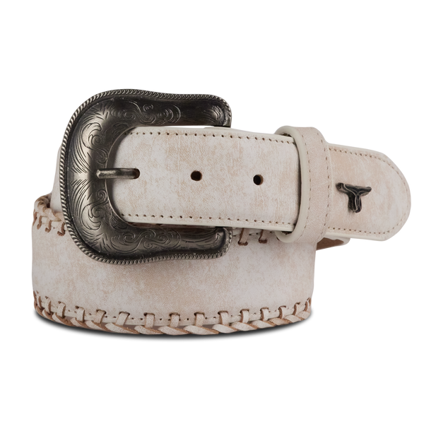 lane boots 1.5 Woven Laced Belt with Single Buckle - Ceramic Crackle