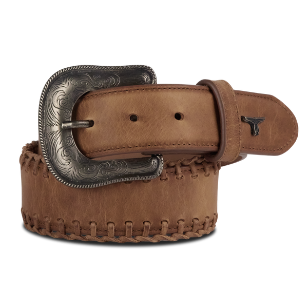 lane boots 1.5 Woven Laced Belt with Single Buckle - Desert Clay