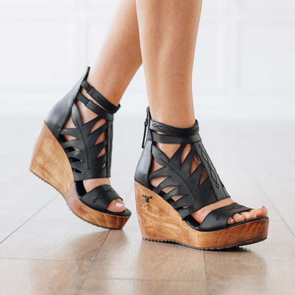Lane Boots Becca Wedge - Jet Black