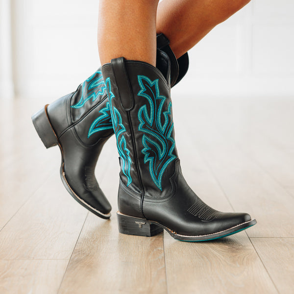 Lane Boots Classic Square Boot - Jet Black
