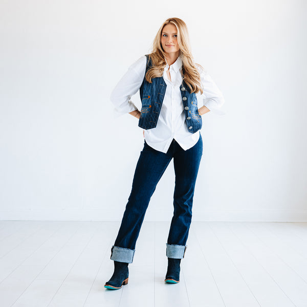 Lane Boots Emma Jane Bootie - Navy Suede