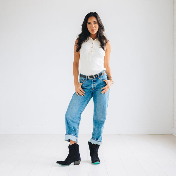 Lane Boots Emma Jane Bootie - Soft Black Suede