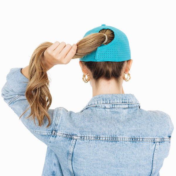 Lane Boots Ladies Ponytail Cap - Turquoise