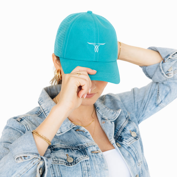 Lane Boots Ladies Ponytail Cap - Turquoise