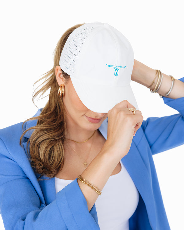 Lane Boots Ladies Ponytail Cap - White