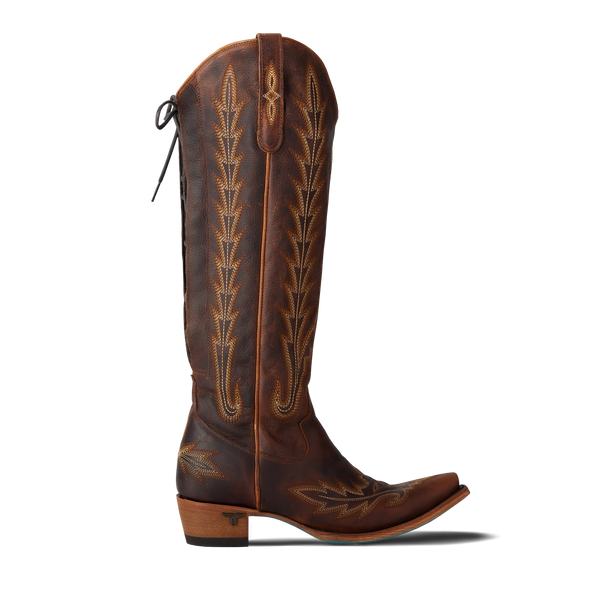 Lane Boots Lexington Knee High Corset - Cognac