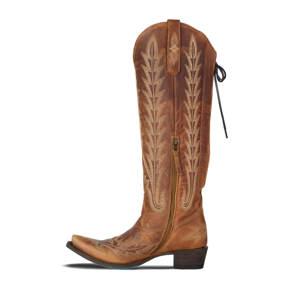 Lane Boots Lexington Knee High Corset - Desert Clay