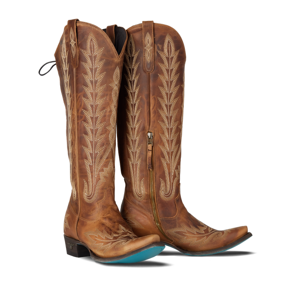 lane boots Lexington Knee High Corset - Desert Clay
