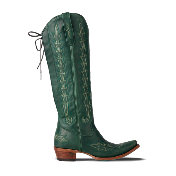 Lane Boots Lexington Knee High Corset - Emerald