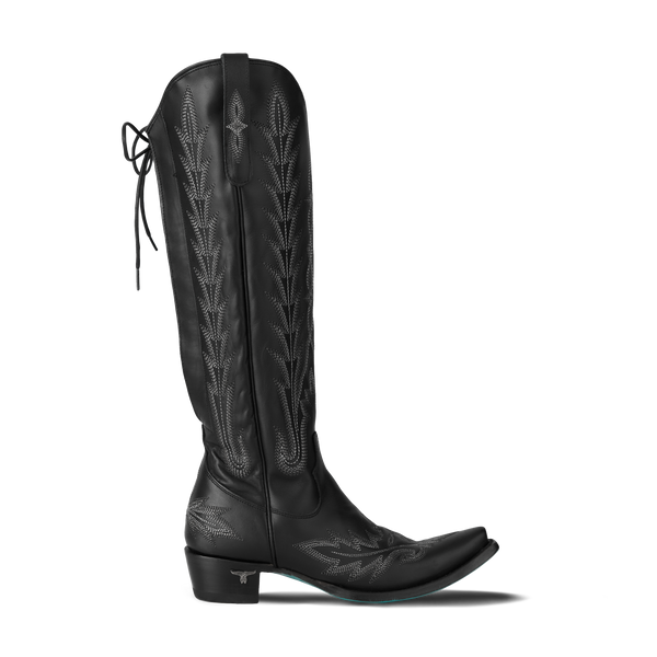 Lane Boots Lexington Knee High Corset - Jet Black