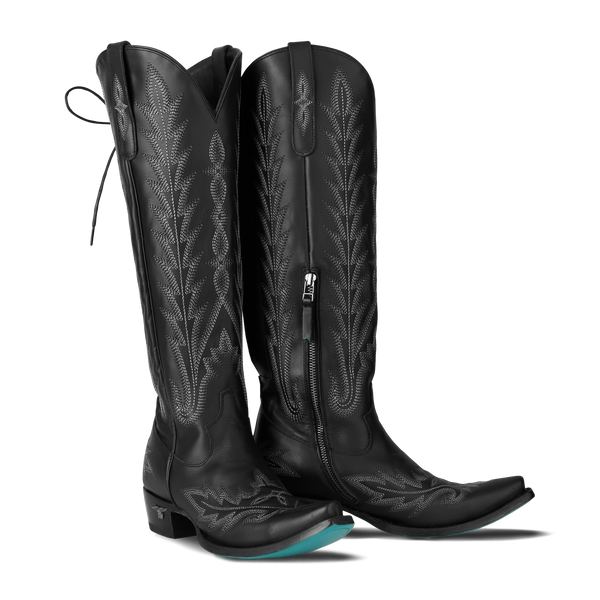 lane boots Lexington Knee High Corset - Jet Black