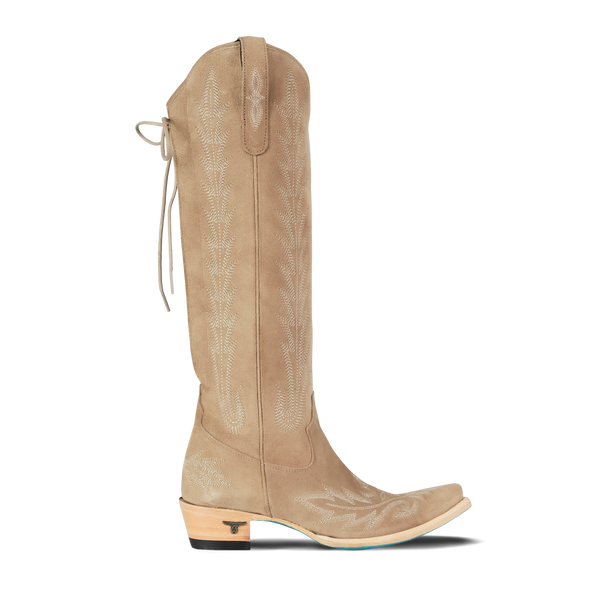 Lane Boots Lexington Knee High Corset - Latte Suede
