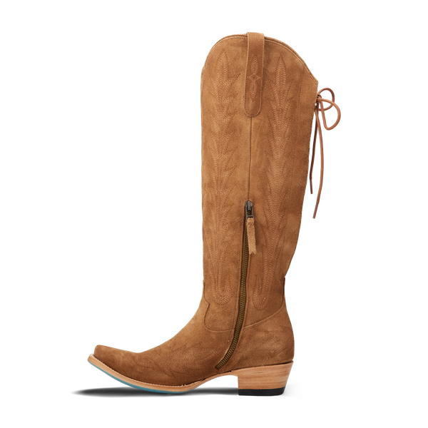 Lane Boots Lexington Knee High Corset - Toffee Suede