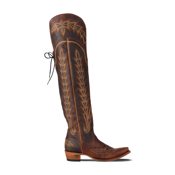 Lane Boots Lexington OTK Corset - Cognac