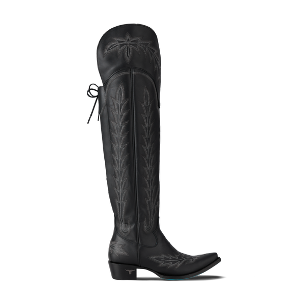 Lane Boots Lexington OTK Corset - Jet Black