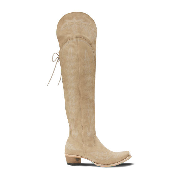 Lane Boots Lexington OTK Corset - Latte Suede