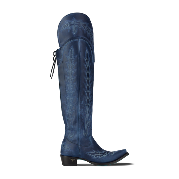 Lane Boots Lexington OTK Corset - Midnight Navy