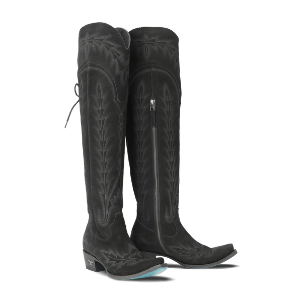 lane boots Lexington OTK Corset - Soft Black Suede