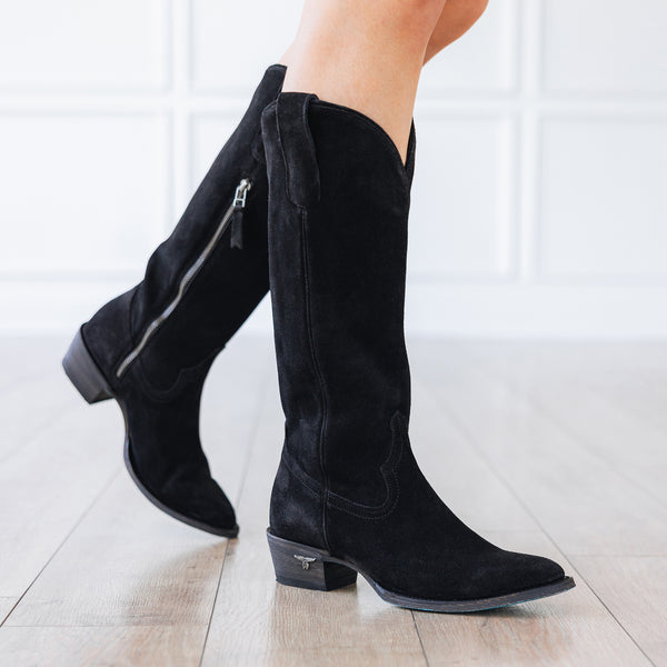 Lane Boots Plain Jane Boot - Soft Black Suede