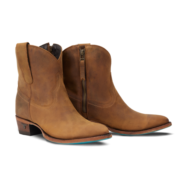 lane boots Plain Jane Bootie - Burnt Caramel