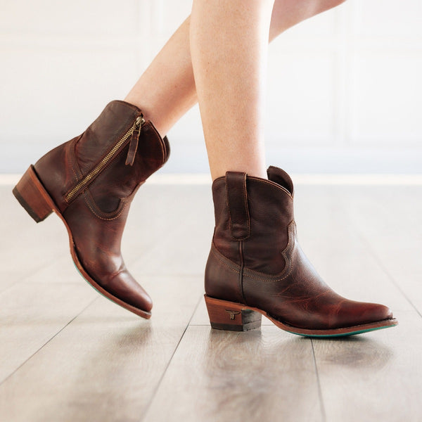 Lane Boots Plain Jane Bootie - Cognac