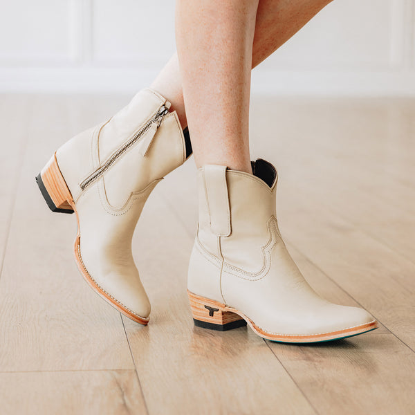 Lane Boots Plain Jane Bootie - Pale Ivory