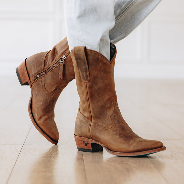 Lane Boots Plain Jane Midi - Burnt Caramel