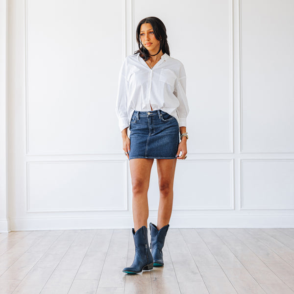 Lane Boots Plain Jane Midi - Midnight Navy