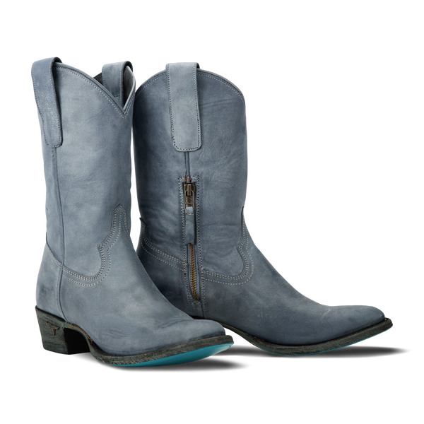 lane boots Plain Jane Midi - Washed Denim