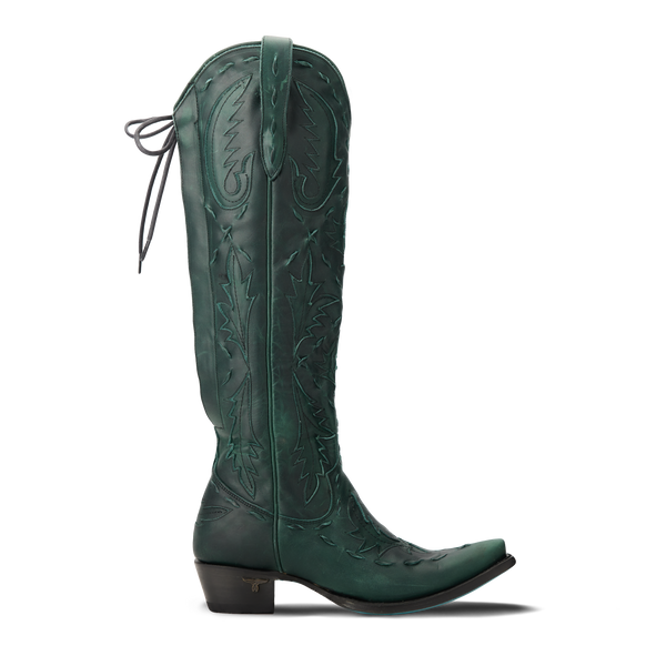 Lane Boots Reverie Knee High Corset - Emerald Green
