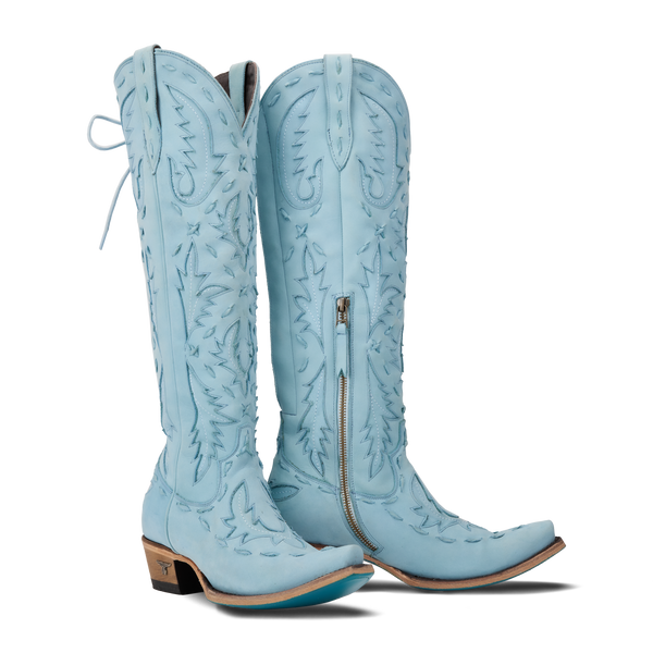 lane boots Reverie Knee High Corset - Powder Blue